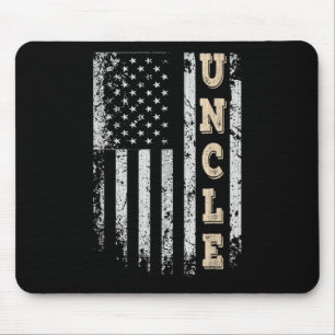 Onkel Vintage Amerikanische Flagge Vatertag 4. Jul Mousepad