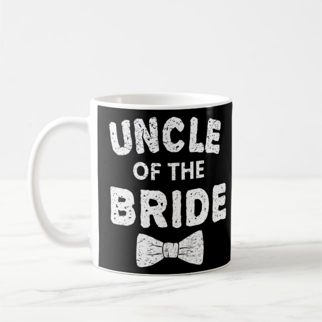 Onkel von Bride Bow Krawatte Hochzeit Kaffeetasse (Links)