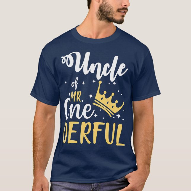 Onkel von Herrn Onederful 1St Birthday OneDerful T-Shirt (Vorderseite)