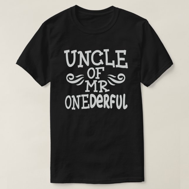 Onkel von Onederful 1st Birthday Party Matching T-Shirt (Design vorne)