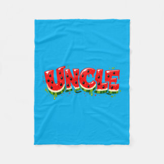 Onkel Wassermelone Sommer Obst Familien-Matching Fleecedecke