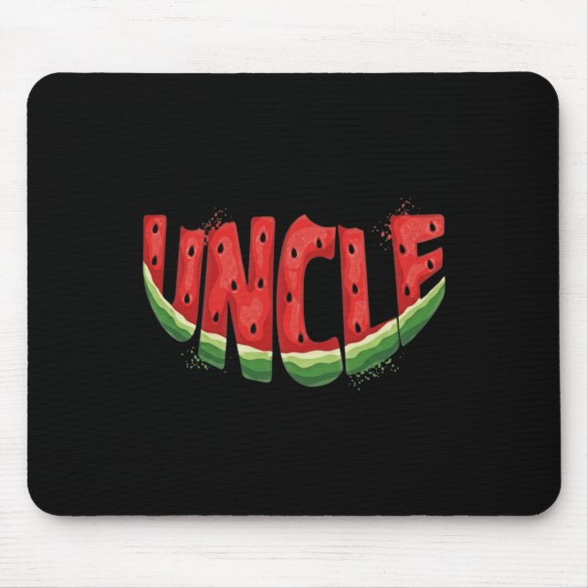 Onkel Wassermelone-Typografie - Lustige Sommerfruc Mousepad (Vorne)