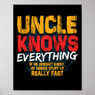 Onkel weiß alles Lustiger Onkel Vatertag Gif Poster