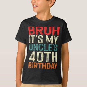Onkel wird 40. Geburtstag 40 Jahre alt Retro T-Shirt