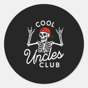 Onkels Hemd Cooler Onkels Club Lustiger Skelett On Runder Aufkleber