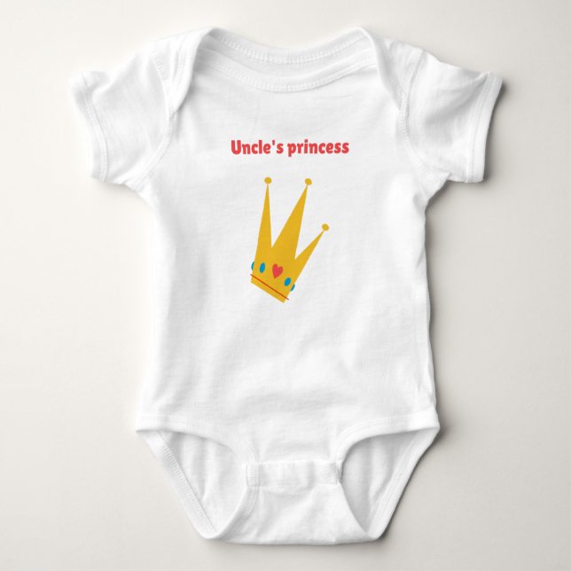 Onkels Prinzessin Baby Strampler (Vorderseite)