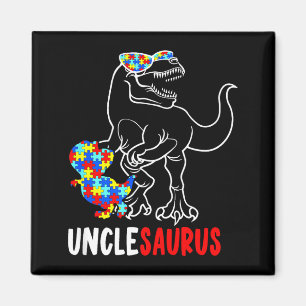 Onkelsaurus T Rex Dinosaur Autismus-Bewusstsein On Magnet
