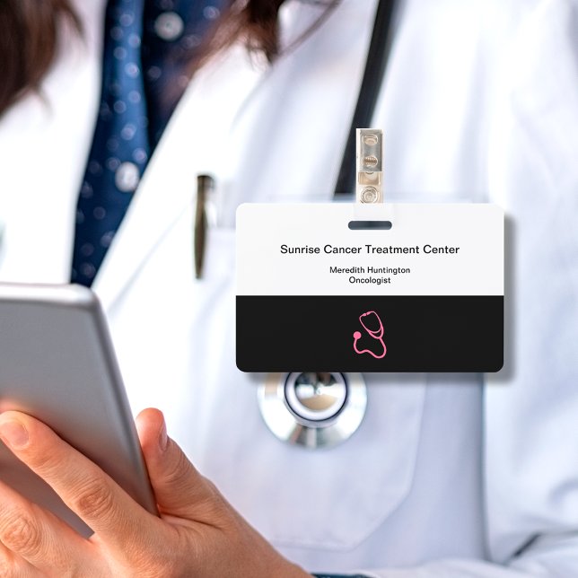 Onkologe des Krebskrankenhauses Medizinischer Name Ausweis (Von Creator hochgeladen)