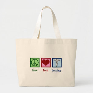 Onkologe Peace Liebe Oncology Office Jumbo Stoffbeutel