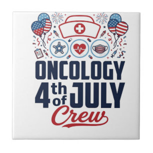Onkologie 4. Juli Crew Medizinisches Patriotisches Fliese