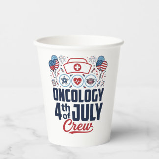 Onkologie 4. Juli Crew Medizinisches Patriotisches Pappbecher