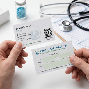 Onkologie-Klinik-Geschäft   Einfache Terminvereinb Visitenkarte