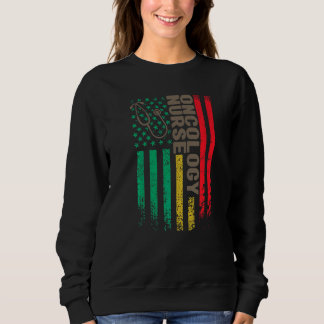 Onkologie-Krankenschwester Amerikanische Flagge Kr Sweatshirt