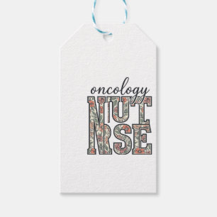 Onkologie-Krankenschwester Floral Vintage Geschenkanhänger