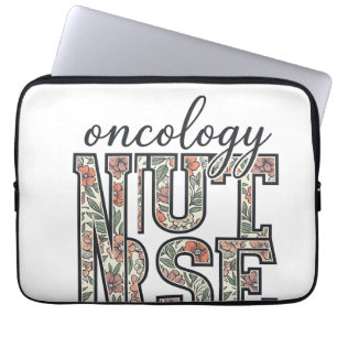 Onkologie-Krankenschwester Floral Vintage Laptopschutzhülle