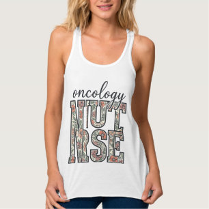 Onkologie-Krankenschwester Floral Vintage Tank Top