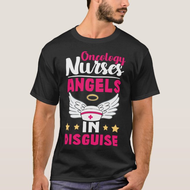 Onkologie nährt Engel in Tarnung T-Shirt (Vorderseite)