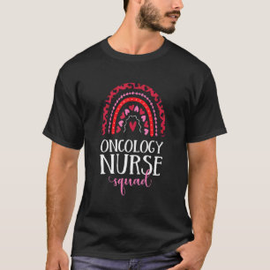 Onkologie Nurken Squad Rainbow Leopard Nursing Val T-Shirt