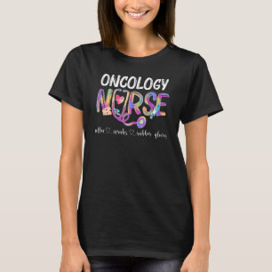 Onkologie Nurse Coffee Scrubs Rubber Gloves Kranke T-Shirt