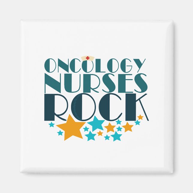 Onkologie Nurses Rock Magnet (Vorne)