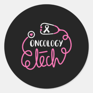 Onkologie Tech Cancer Awareness Radiology Oncology Runder Aufkleber