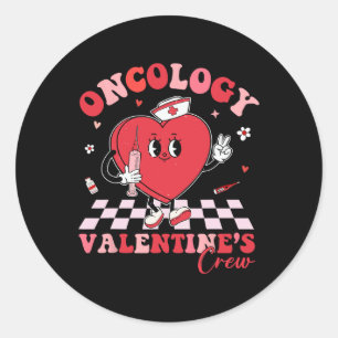 Onkologie Valentine Herzkrebs Krankenpflege Crew L Runder Aufkleber