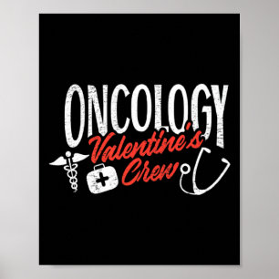 Onkologie Valentinstags-Tee Krankenpfleger Crew Va Poster