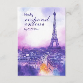 Online-Antwort-Anfrage Amour Éternel RSVP-Karte  Begleitkarte
