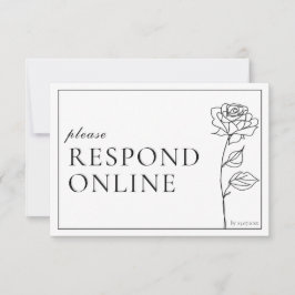 Online-Antwort zeitloser Bloom RSVP Karte