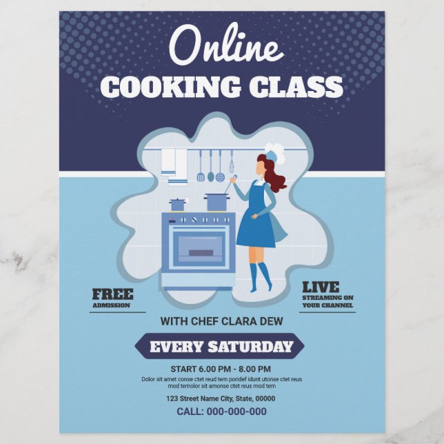 Online Cooking Class Flyer (Vorne)