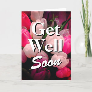 Online Get well soon card mit Tulpe-Blume-Foto Karte
