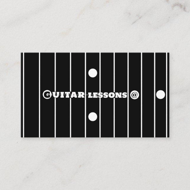 Online-Lehrer für Gitarre: Guitarist Music Instruc Visitenkarte (Vorderseite)