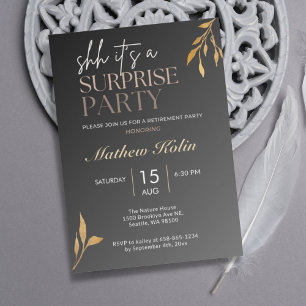 Online-Party für die Anmietung von Black Surprise Einladung