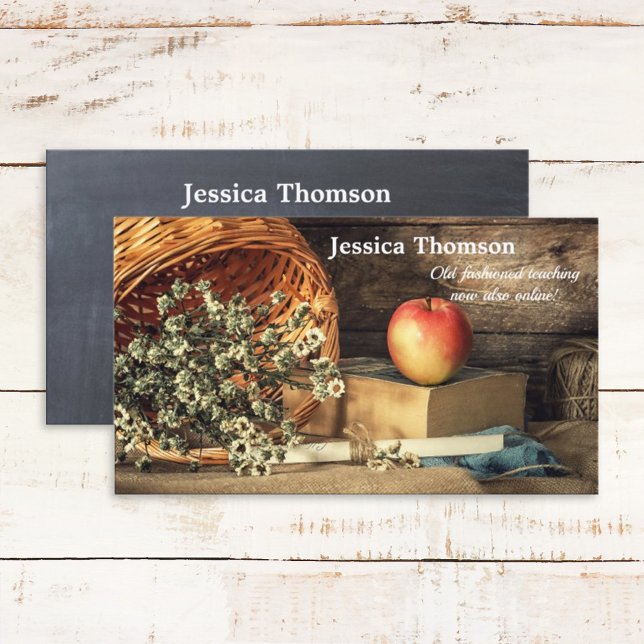 Online-Privatlehrer oder Ersatzlehrer Visitenkarte (Von Creator hochgeladen)