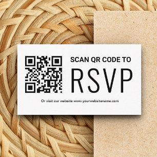 Online QR Code RSVP Wedding Website Begleitkarte