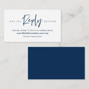 Online RSVP, Wedding zusammengestellt, Password, R Begleitkarte