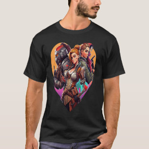 Online-Spielcharaktere Herzsymbol 1 T-Shirt