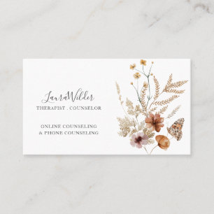 Online Therapeut Berater Wildblumen Visitenkarte