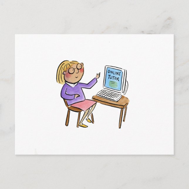 Online Tutor Postkarte (Vorderseite)