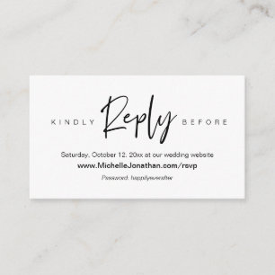 Online-UAWG, Hochzeitswebsite, Kennwort, Erinnerun Begleitkarte