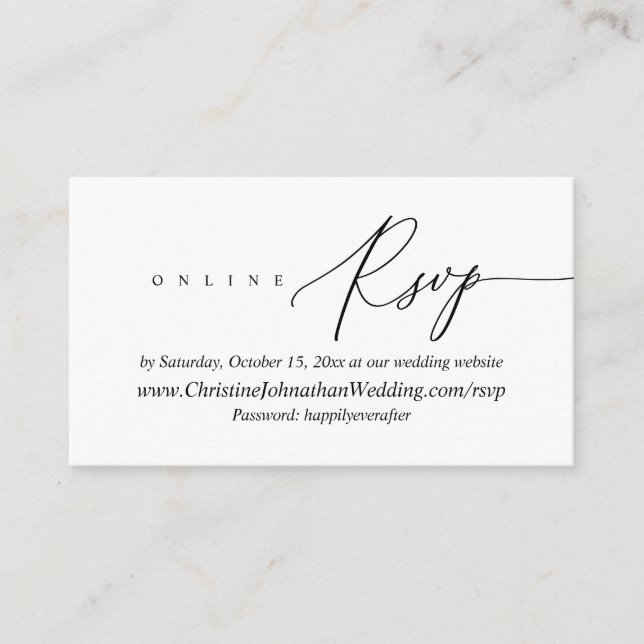 Online-UAWG, moderne Schwarz-Script-Verschlüsselun Begleitkarte (Vorderseite)