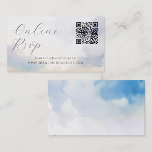 Online UAWG QR Code Wolken Hochzeitswebsite Visitenkarte