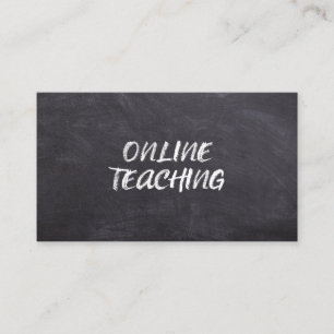 Online-Unterricht Virtual Teacher Tutor Bildung Visitenkarte