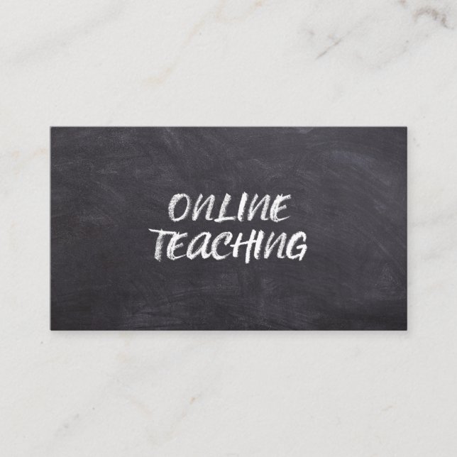 Online-Unterricht Virtual Teacher Tutor Bildung Visitenkarte (Vorderseite)