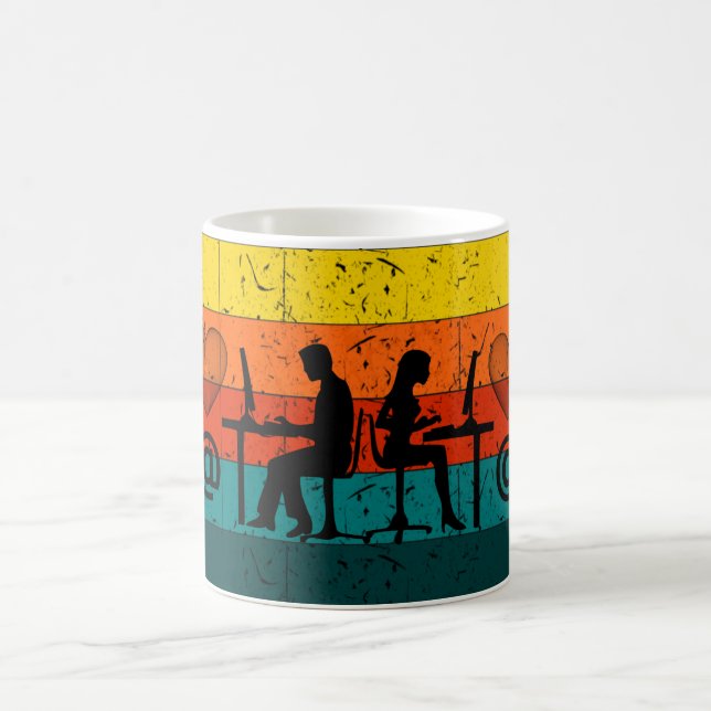 Online Verabredet Feiern Moderne Romantik Kaffeetasse (Mittel)