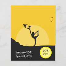 Online Yoga-Geschäftsprospekt Rabattangebot
