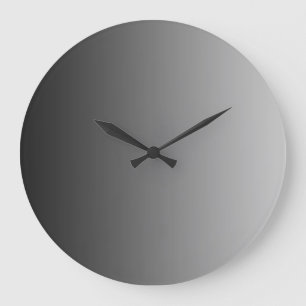 ONLY COLOR gradients - black grey Große Wanduhr