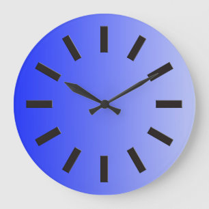 ONLY COLOR gradients - royal blue + clock face I Große Wanduhr