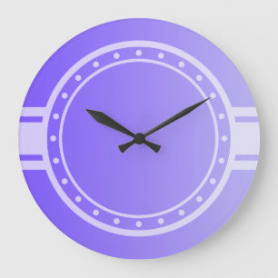 ONLY COLOR gradients violet - ring & dots white Große Wanduhr
