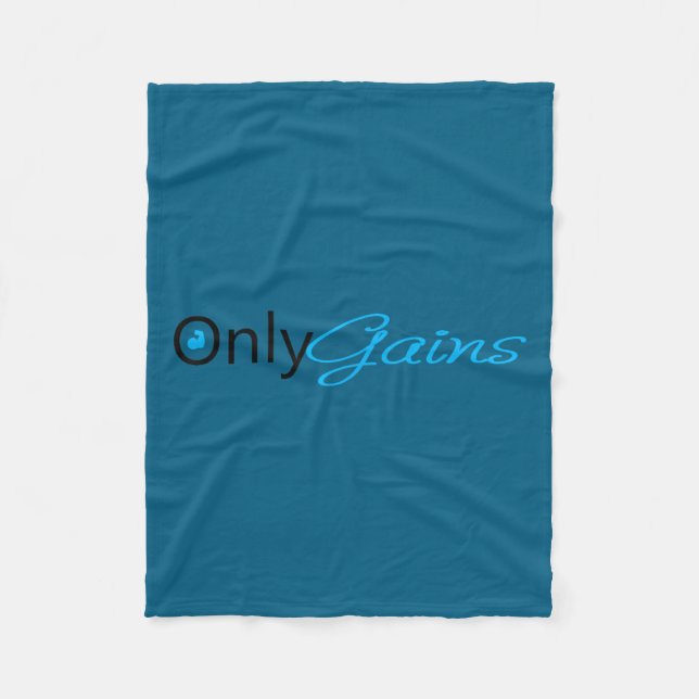 Only Gains _ Funny Gym Motivation  Fleecedecke (Vorderseite)